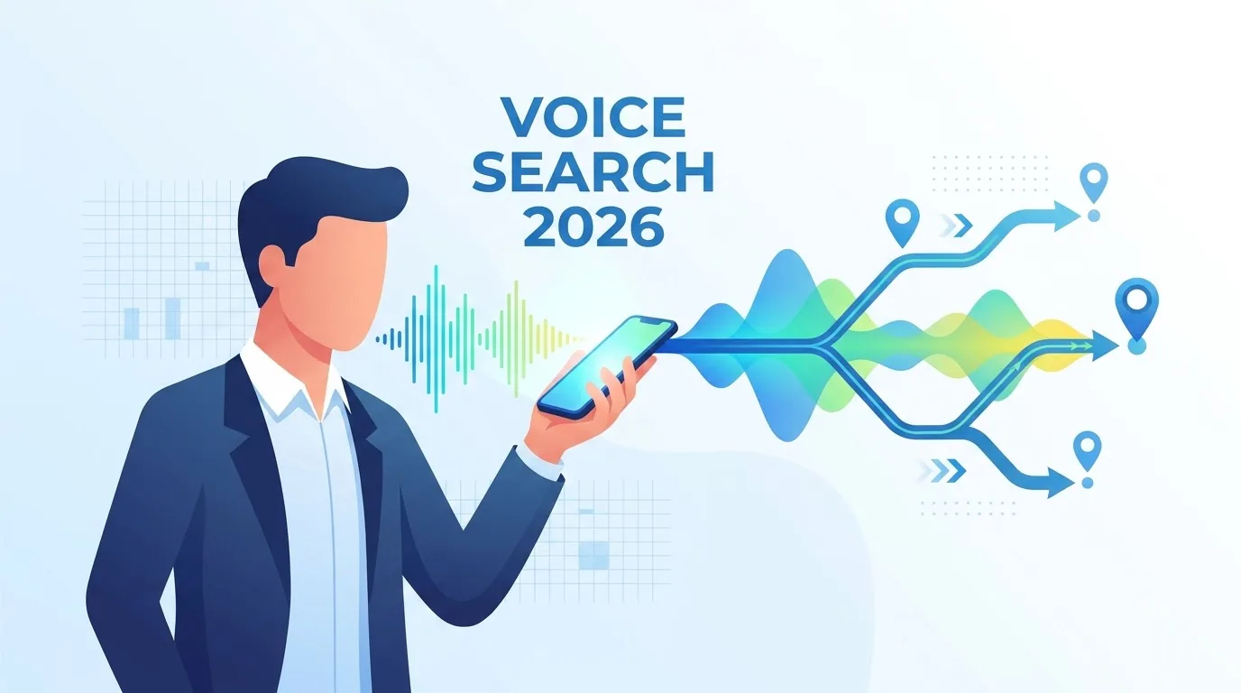 Customer conducting voice search on smartphone